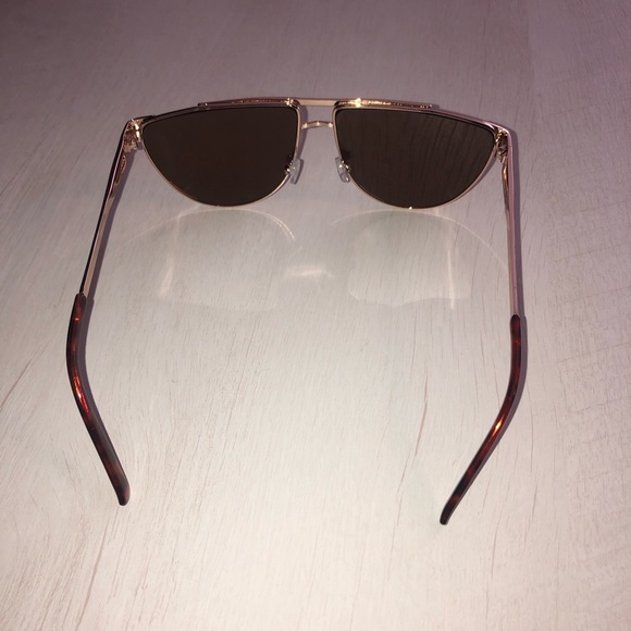 Classic Aviator Sunglasses Flat Top Mirrored Gold - Picture 4 of 6